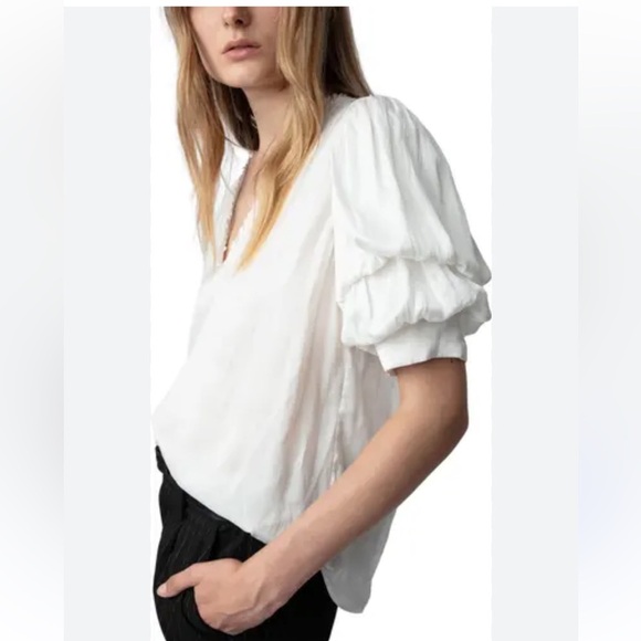 Zadig & Voltaire Womens  Taste Satin Top - Picture 4 of 12